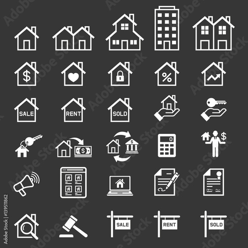 real estate black icon