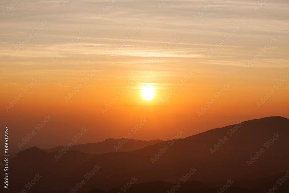 Sky on the mountains during sunset Sky on the mountains during sunset