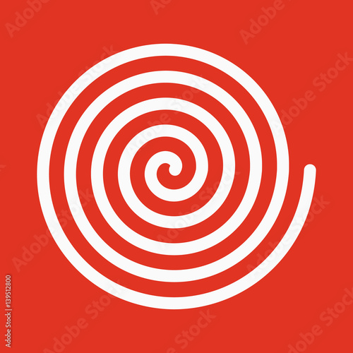 Spiral icon. Helix and scroll, gyre, curl, loop symbol. Flat design. Stock - Vector illustration