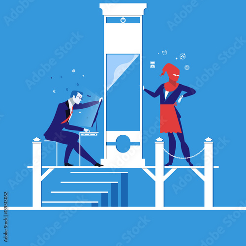 Deadline concept vector illustration.