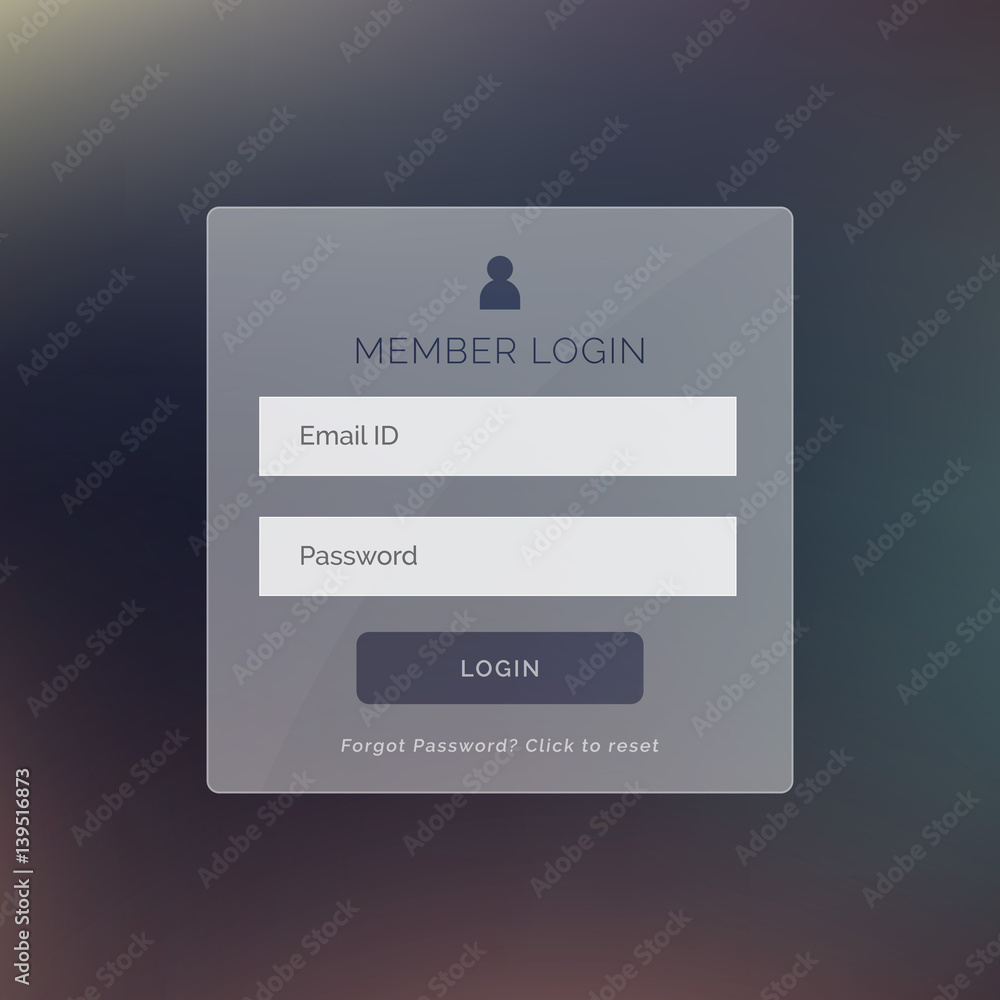 modern login form ui design for website and application Stock Vector ...