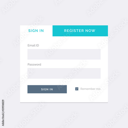 white ui for login form template