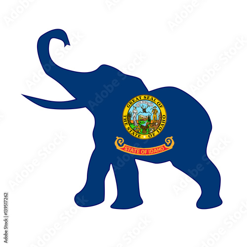 Idaho Republican Elephant Flag