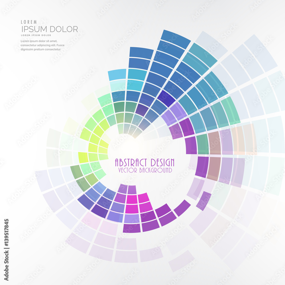 Obraz premium colorful circular mosaic design vector background