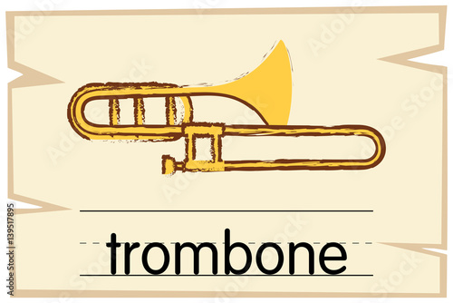 Wordcard template for trombone