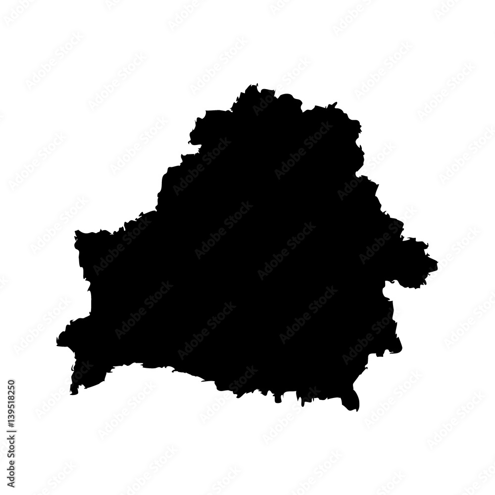 Belarusian map on a white background