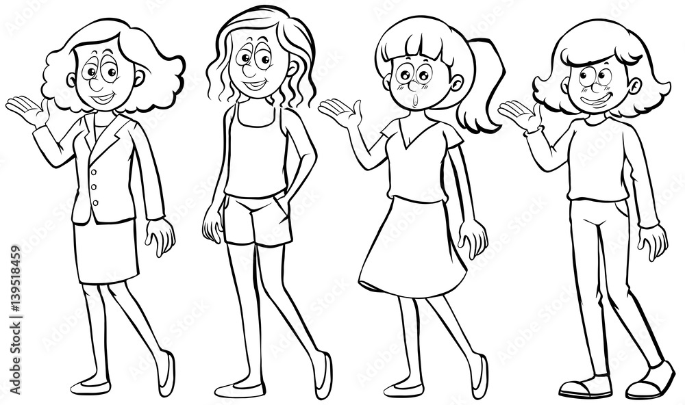 Different characters of women Different characters of women