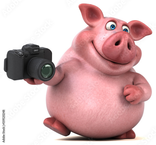 Fun pig - 3D Illustration