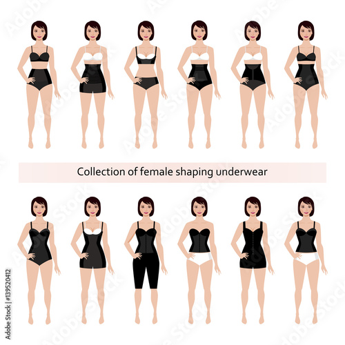 Collection of female shaping underwear