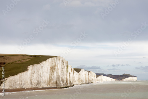 The white chalk cliffs in the Seven Sisters Country Park