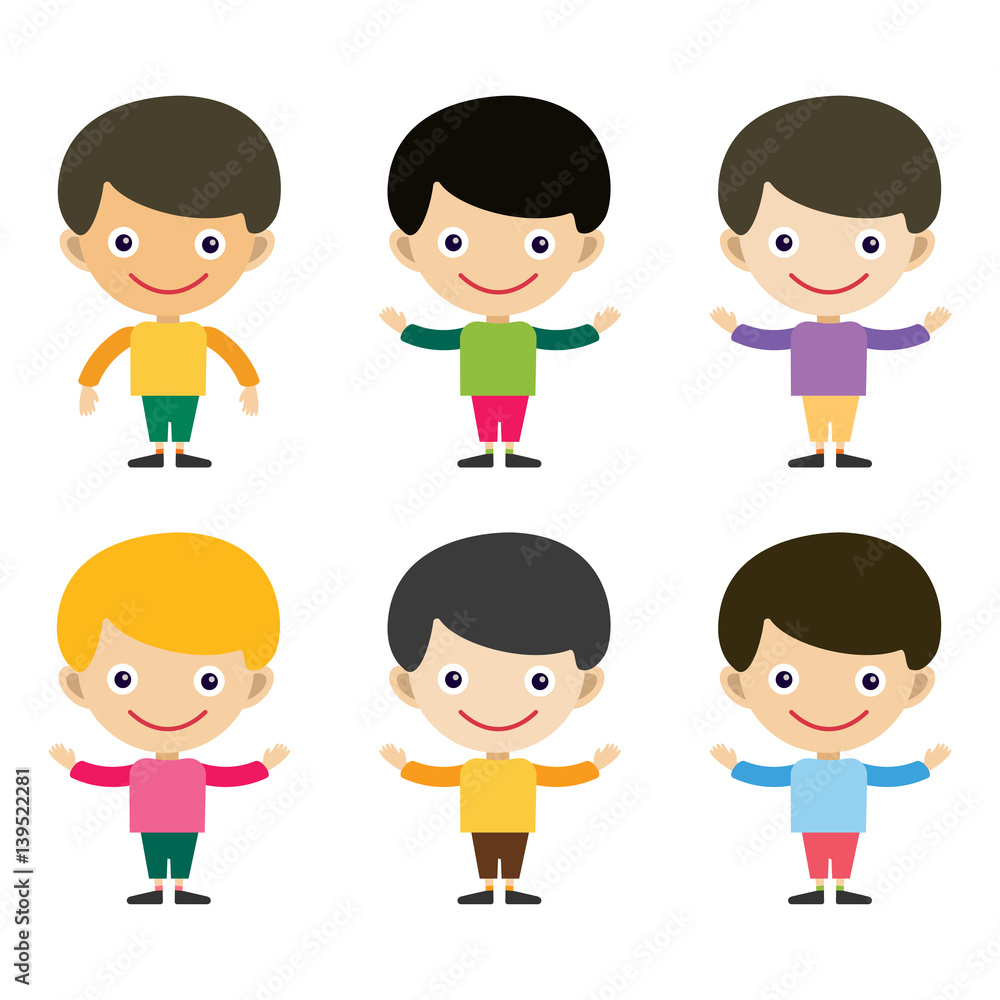 Boy portrait fun happy young expression cute teenager cartoon character and happyness little kid flat human cheerful joy casual childhood life vector illustration. Boy portrait fun happy young expression cute teenager cartoon character and happyness little kid flat human cheerful joy casual childhood life vector illustration.
