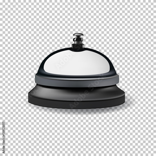 Vector realistic reception bell isolated on transparent background.