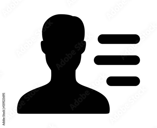 User, profile or account menu flat vector icon for apps and websites
