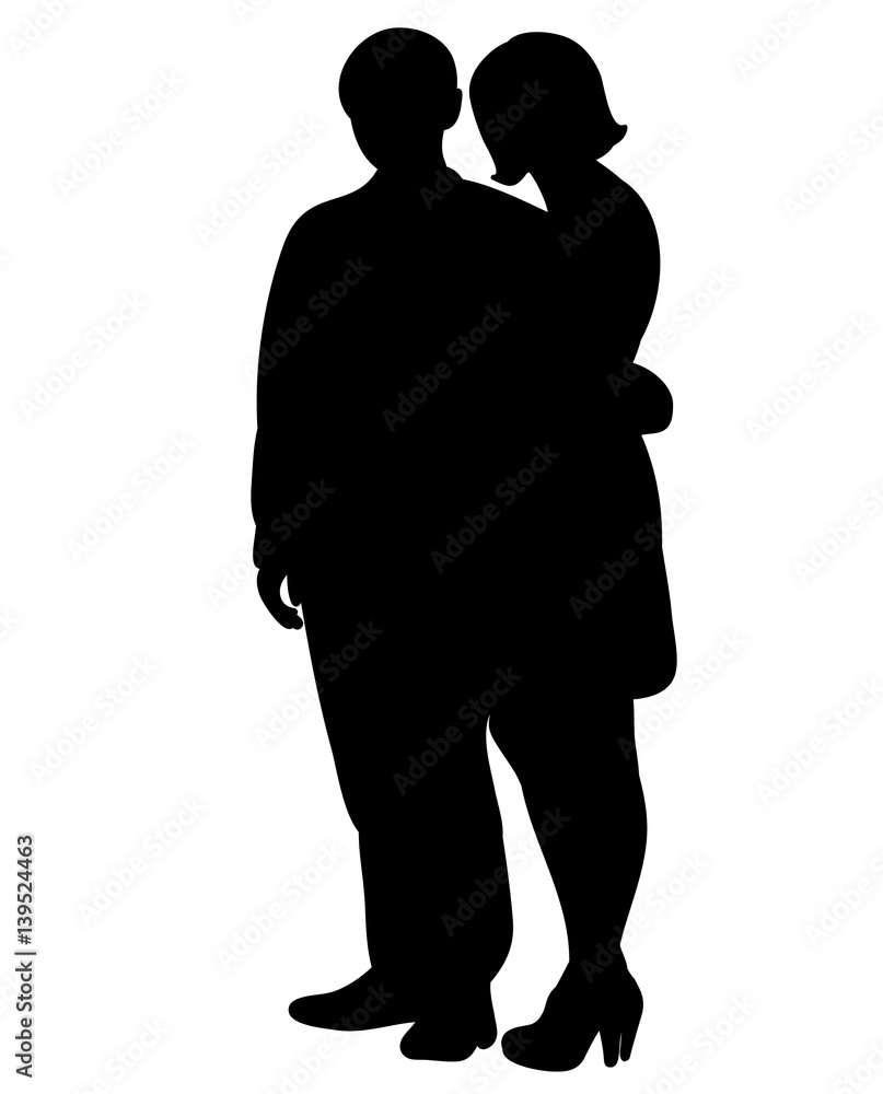 silhouette of a guy and a girl hugging