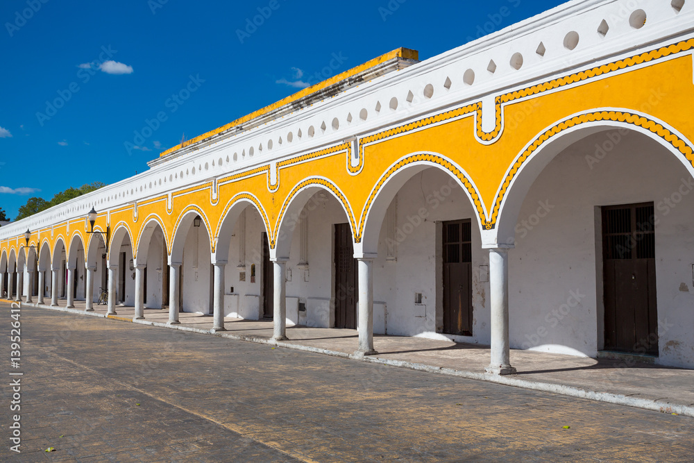 Yellow building in Izamal, Mexico