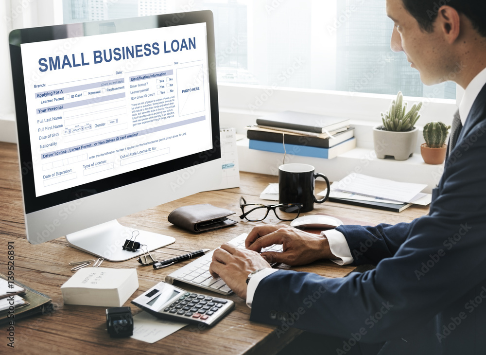 Small Business Loan Form Financial Concept Small Business Loan Form Financial Concept