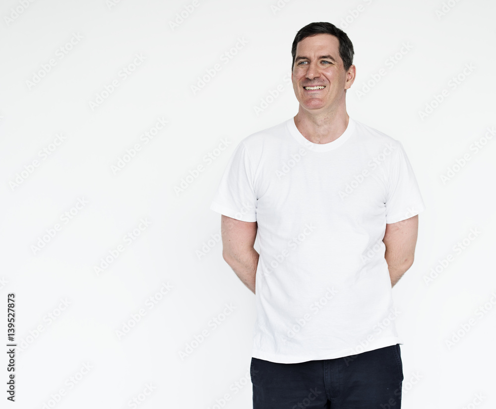 Studio People Shoot Portrait Isolated on White Studio People Shoot Portrait Isolated on White