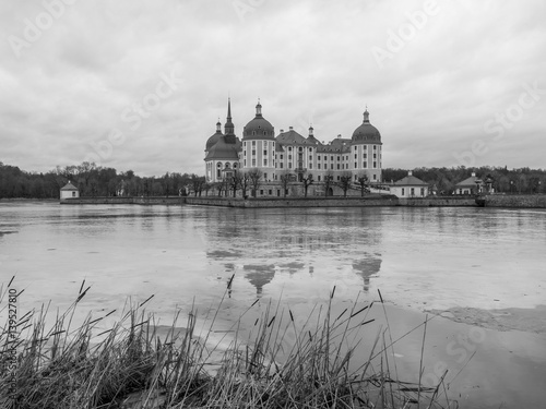 Schwarzweißfotografie Schloss Moritzburg
