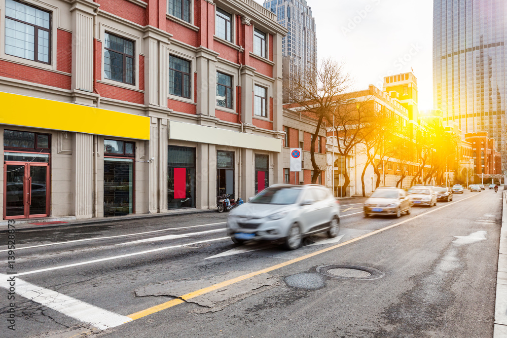 Obraz premium urban traffic view in modern city of China.