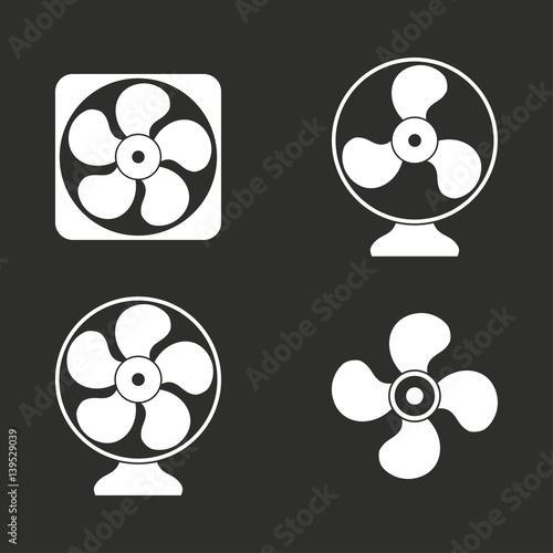 Fan icon set.