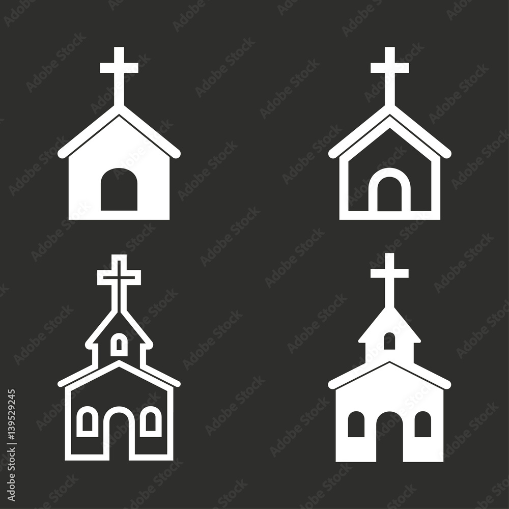 Church icon set. Church icon set.