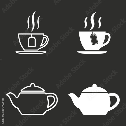 Tea icon set.