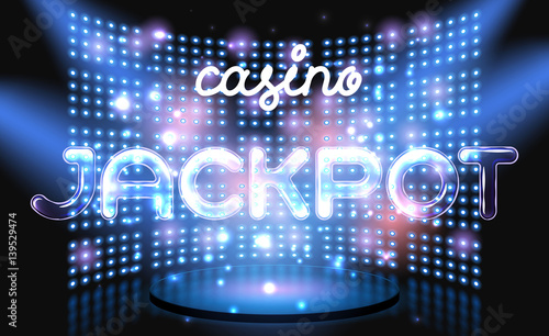 Jackpot casino win lettering stage