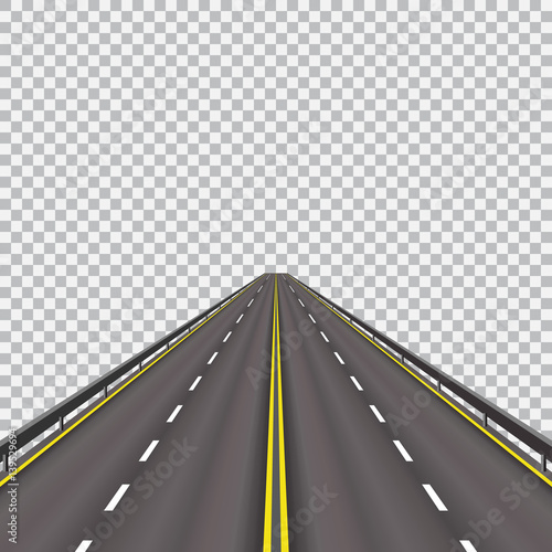High-speed highway in the future. Isolated on a checkered background. illustration