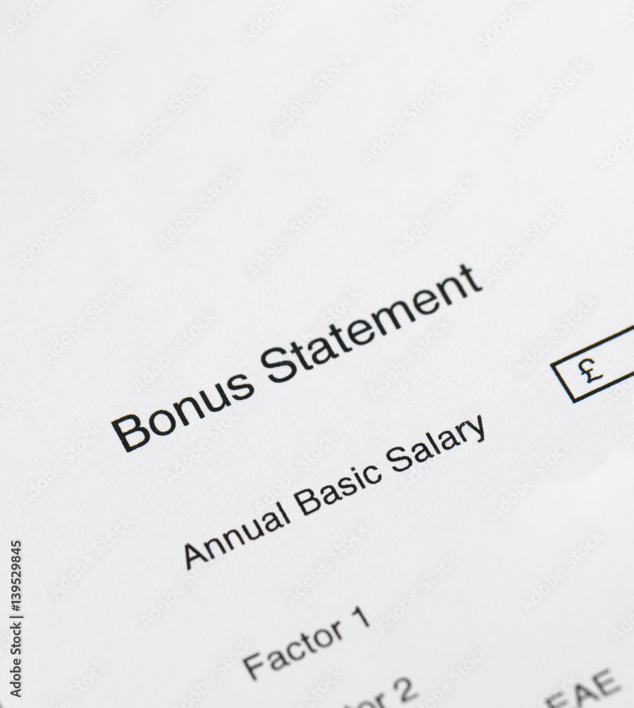 Bonus Statement Bonus Statement