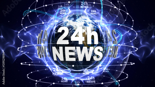 24h NEWS Text Around the World, Computer Graphics
