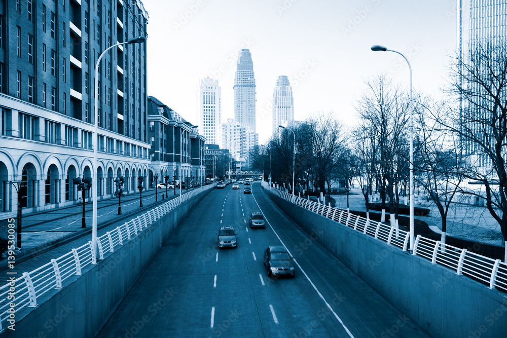 Fototapeta premium urban traffic view in modern city of China.