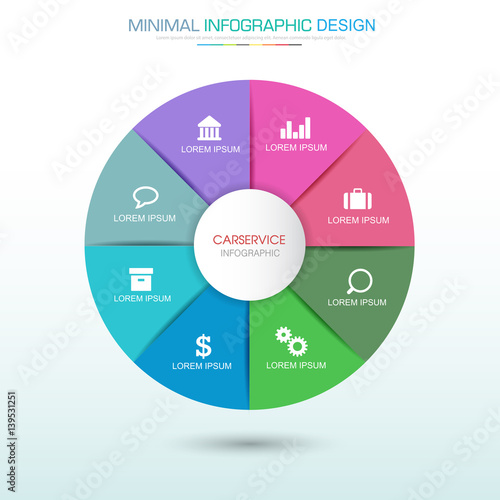 Infographic Elements with business icon on full color background  process or steps and options workflow diagrams,vector design element eps10 illustration