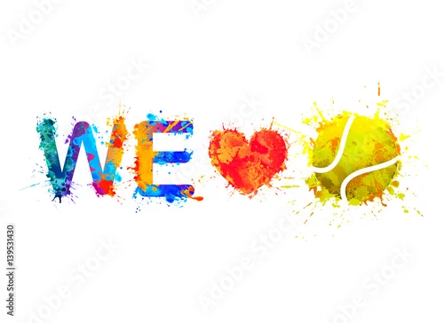 Obraz Kochamy tenis. Wektor