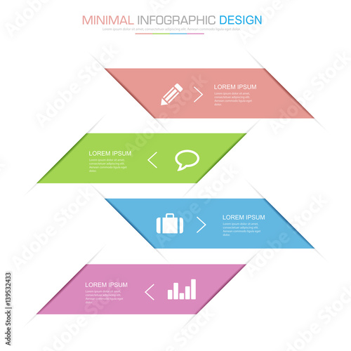 Infographic Elements with business icon on full color background  process or steps and options workflow diagrams,vector design element eps10 illustration © Aoodstocker12