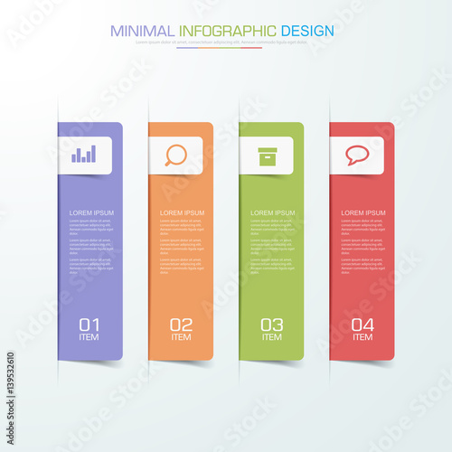 Infographic Elements with business icon on full color background  process or steps and options workflow diagrams,vector design element eps10 illustration