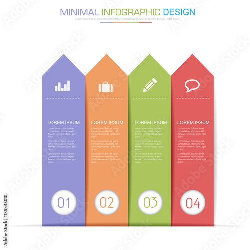 Infographic Elements with business icon on full color background  process or steps and options workflow diagrams,vector design element eps10 illustration