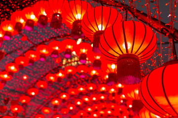 Red lamp in chinese style