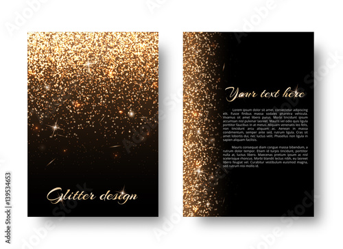Glimmer background with abstract light. Brilliant pattern on a black backdrop.
