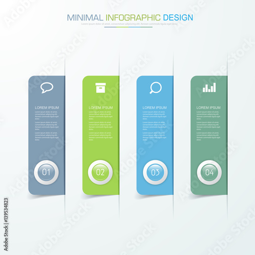 Infographic Elements with business icon on full color background  process or steps and options workflow diagrams,vector design element eps10 illustration