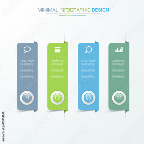 Infographic Elements with business icon on full color background  process or steps and options workflow diagrams,vector design element eps10 illustration