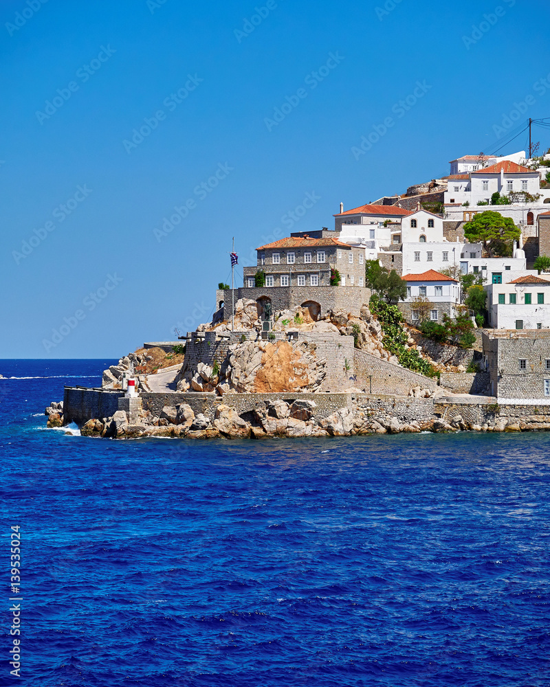 Greece, Hydra island town and  cape 