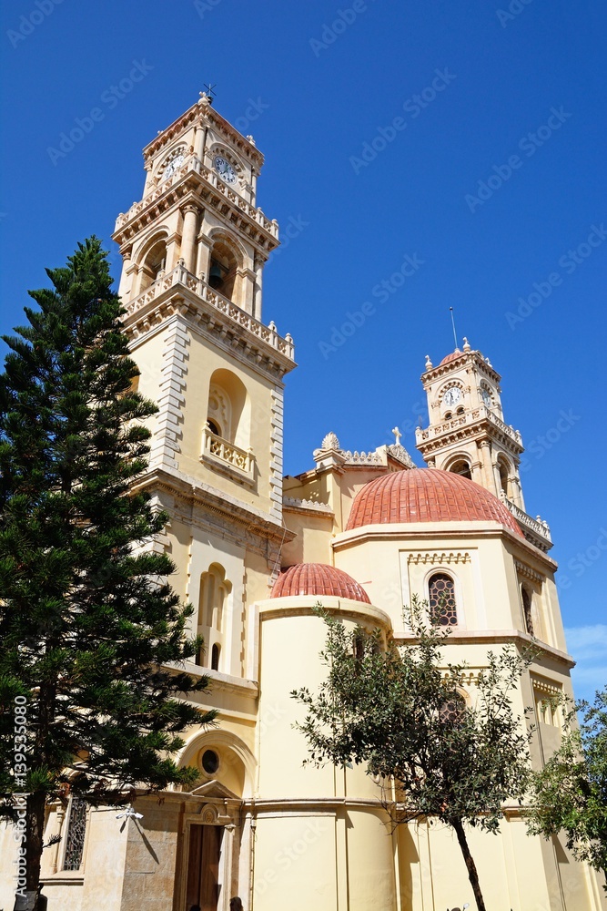 View of Saint Minas Cathedral, Heraklion. View of Saint Minas Cathedral, Heraklion.