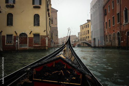 Venice canals views from gondola, Italy