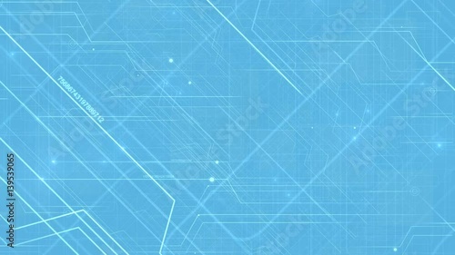 Wallpaper Mural Hi-Tech abstract technology pattern. Computer generated seamless loop background. Motion graphic animation. Torontodigital.ca