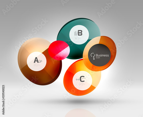 Glass circle infographics