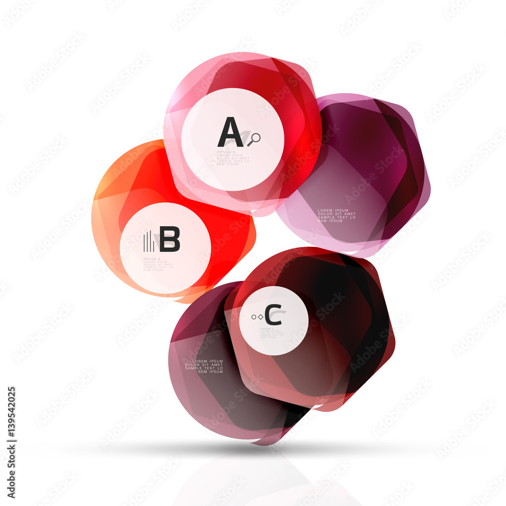 Shiny style modern geometrical hexagons web boxes Shiny style modern geometrical hexagons web boxes
