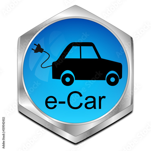 e-Car Button - 3D illustration