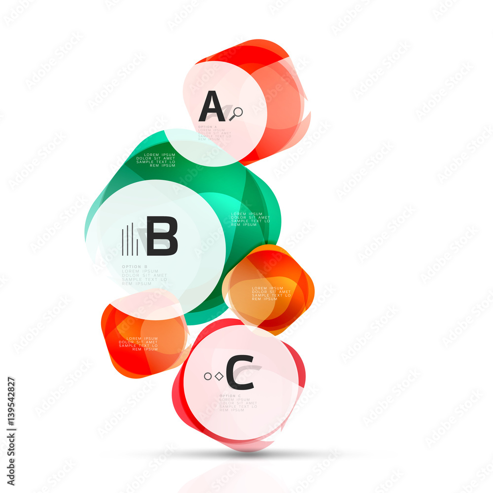 Vector glossy square elements Vector glossy square elements