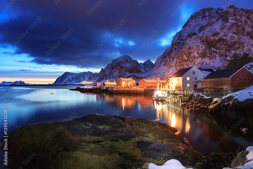 Sorvagen village on Lofoten Islands