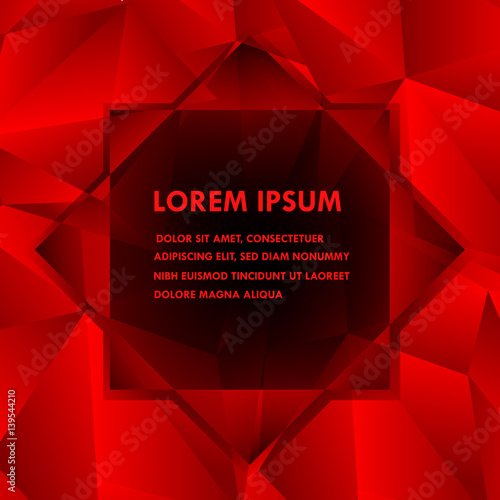 Abstract polygonal background. Elegant design element with place for your text.